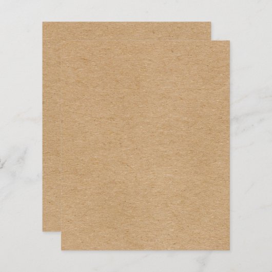 Papier Boho rustique Kraft simple et élégant (Devant / Derrière)