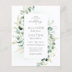 Papier Boho rustique sauge verdure tout en un mariage