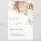 Papier Boho séché Palm et Orchidées Baby shower Invitatio (Devant)