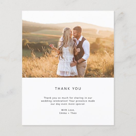 Papier Boho simple | BUDGET Coeur Script Photos Merci (Dos)