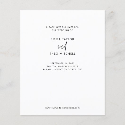 Papier Boho simple | Photo du script BUDGET Enregistrer l (Dos)