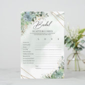 Papier Boho succulent eucalyptus Scattergories nuptiales (Debout devant)