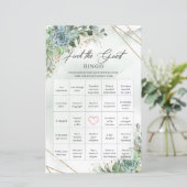 Papier Boho succulent eucalyptus Trouver L'Invité Bingo (Debout devant)