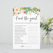 Papier Boho Succulents Floral Trouvez le jeu invité (Debout devant)
