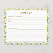 Papier Boho Summer Lemon Fruit Fête des mariées Recette (Devant)