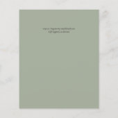 Papier Boho Sunflower Sage Mariage de verdure (Dos)