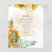Papier Boho Sunflowers Mariage rustique Inviter Double Cô (Dos)
