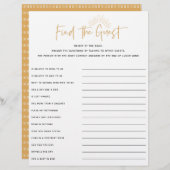 Papier Boho Sunshine Baby shower Invité Jeu (Devant / Derrière)