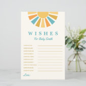 Papier Boho Sunshine Souhaite Pour Bébé Baby shower Jeu (Debout devant)