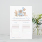 Papier Boho Teddy Bear Nom That Tune Baby shower Jeu (Debout devant)