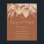 Papier Boho Terracotta Budget Engagement Partie Invitatio<br><div class="desc">Boho Terracotta Budget Engagement Party Invitation Voir les articles correspondants dans Niche et Nest Store y compris les invitations Foil</div>