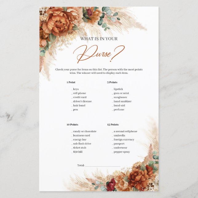 Papier Boho Terracotta et verdure Ce qui est dans votre s (Devant)