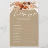 Papier Boho terracotta pampas en cuivre trouver le jeu d' (Devant)