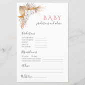 Papier Boho Terracotta Prédictions & Conseils Baby shower (Devant)