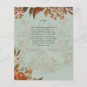 Papier Boho Terracotta Sage Tea Party Baby Fête des marié (Dos)