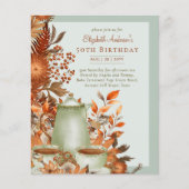 Papier Boho Terracotta Sage Tea Party Floral Anniversaire (Devant)
