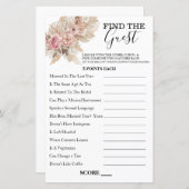 Papier Boho Thème Trouver Le Jeu D'Invités (Devant / Derrière)
