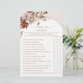 Papier Boho tomber sur ou sous le jeu de douche nuptiale (Debout devant)