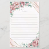 Papier Boho tourbe rose pâle eucalyptus recette d'or (Dos)