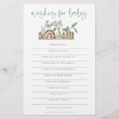 Papier Boho Toys Sage Wis for Baby shower Game (Devant)