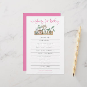 Papier Boho Toys Vœux roses pour jeu de Baby Shower