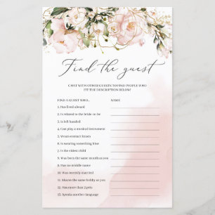 Papier Boho Trouvez le jeu de douche de la nuptiale invit
