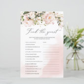 Papier Boho Trouvez le jeu de douche de la nuptiale invit (Debout devant)