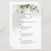 Papier Boho verdure feuillage What's On Your Phone jeu (Devant / Derrière)