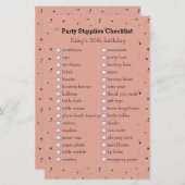 Papier boho vieux rose fête d'anniversaire fournitures li (Devant / Derrière)