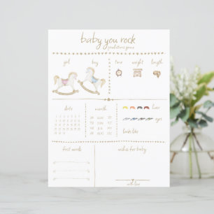 Papier Boho Vintage Rocse Horse Baby shower Cowboy