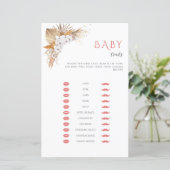 Papier Boho Watercolor Baby shower Jeu Baby Traits (Debout devant)
