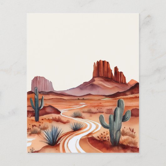 Papier Boho Watercolor Desert Mariage (Dos)