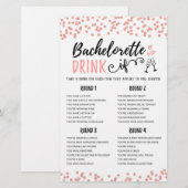 Papier BOIRE SI jeu Bachelorette ou Hen Party (Devant / Derrière)