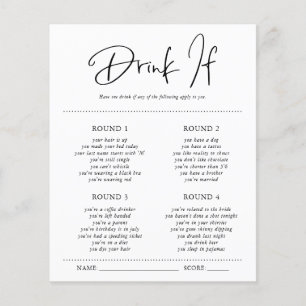 Papier Boire Si Jeu de Baby Shower