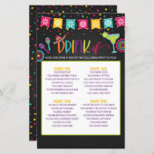 Papier Boire Si Jeu - Fiesta (Devant / Derrière)