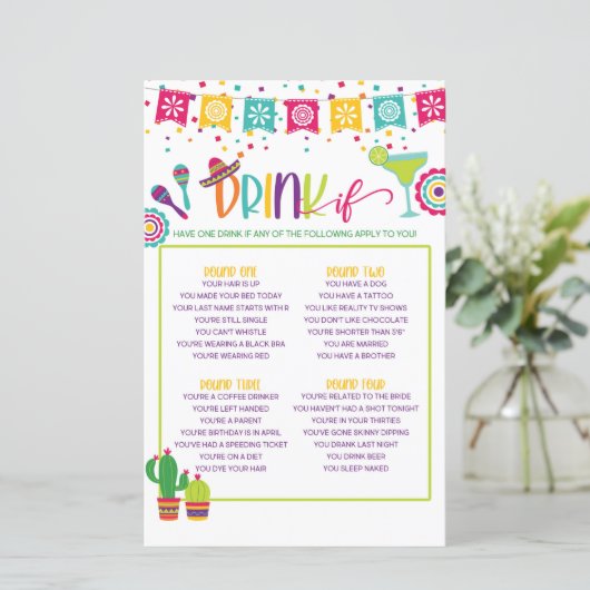 Papier Boire Si Jeu - Fiesta WH (Debout devant)