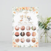 Papier Bois animal floral bébé ou bières jeu de ventre (Debout devant)