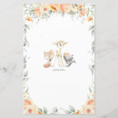 Papier Bois animal floral bébé ou bières jeu de ventre (Dos)