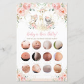 Papier Bois animal floral bébé ou bières jeu de ventre (Devant)