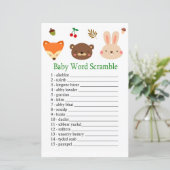 Papier Bois animaux Baby mot scramble jeu (Debout devant)