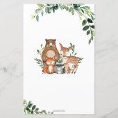 Papier Bois Animaux Baby shower de verdure Bingo Jeu (Dos)