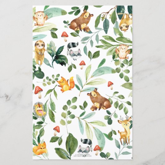 Papier Bois Animaux Bébé Prédictions et conseils Douche (Dos)