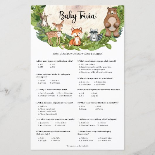 Papier Bois animaux bois tranche de bois verdure Baby Tri (Devant)