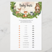 Papier Bois animaux en bois tranche verte Bébé Traits (Devant)