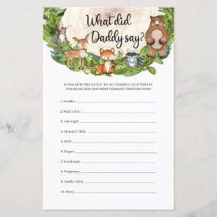 Papier Bois animaux tranche de bois Qu'a dit papa