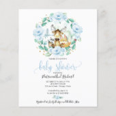 Papier Bois Animaux Végétation Baby shower budgétaire (Devant)