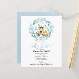 Papier Bois Animaux Végétation Baby shower budgétaire