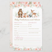 Papier Bois Blush Floral Baby Prédictions et conseils (Devant / Derrière)