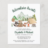 Papier Bois Camping Couples Baby shower Invitation (Devant)