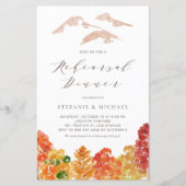 Papier Bois d'automne Dîner de répétition Invitation (Devant)